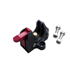 Apex Designs Nylon PPG Snap Mount in matte black finish, showing the precision quick-release tabs and mounting holes.