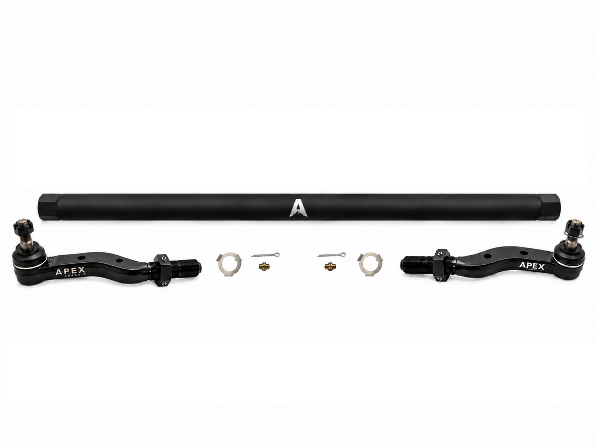 KIT121 - Jeep Wrangler JL & Gladiator JT - 2.5 Ton ProLock Tie Rod Assembly - Dana44 - Black Aluminum