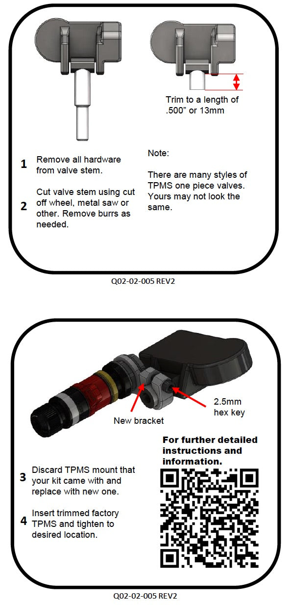 RPV TPMS ADAPTER KIT